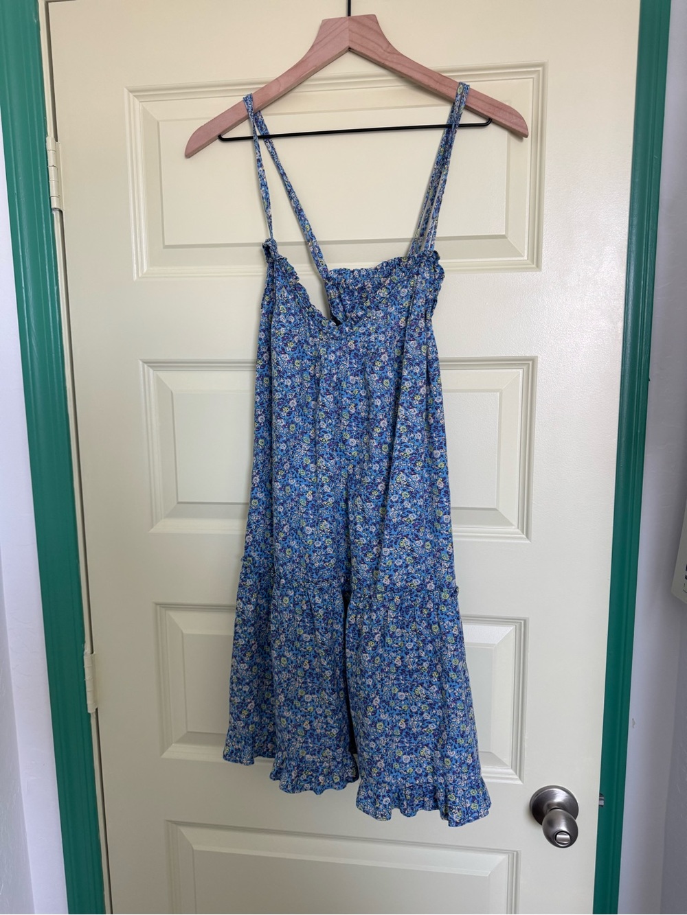 Universal Thread Blue Floral Smocked Sundress One-Piece
